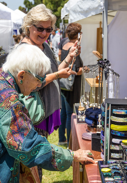 1Ladies shopping at Paso Robles Art in the Park