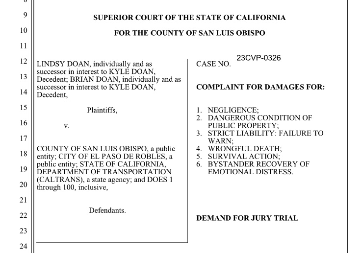 Doan family files lawsuit against county, city, and state