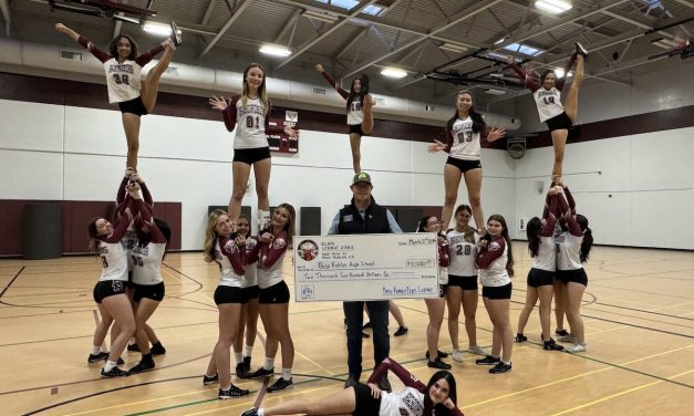 Paso Robles Elks Lodge #2364 supports PRHS stunt team with donation