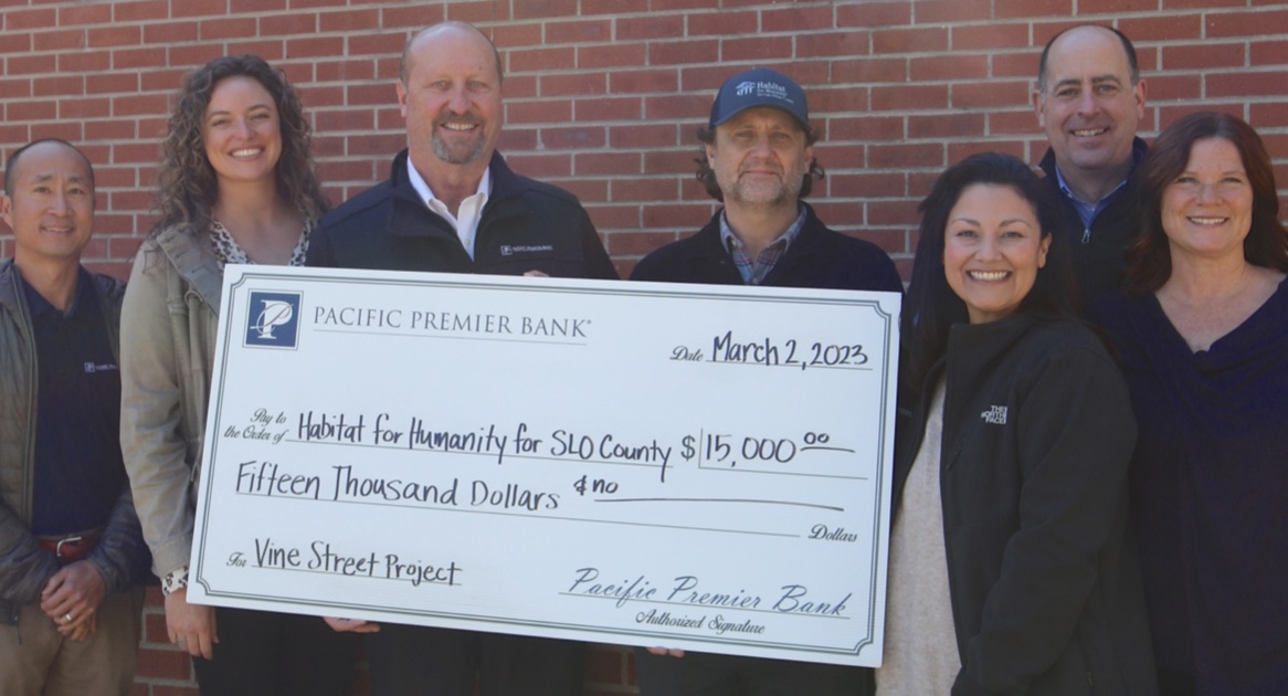Pacific Premier Bank Donates $15,000 to Habitat for Humanity