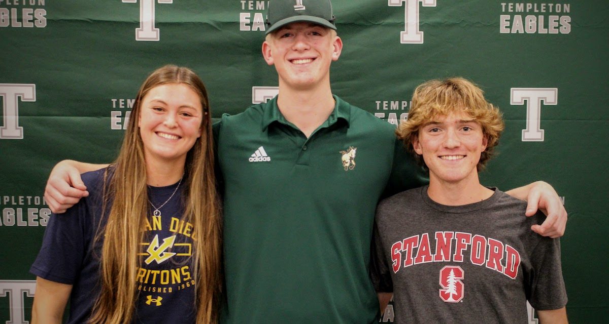 Templeton High School celebrates as three student-athletes sign Division I letters of intent