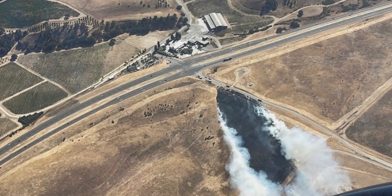 Vegetation fire contained near Paso Robles Landfill