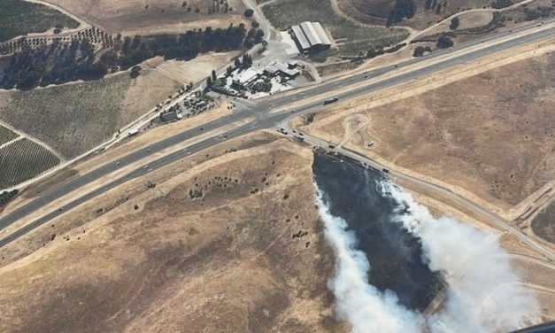 Vegetation fire contained near Paso Robles Landfill