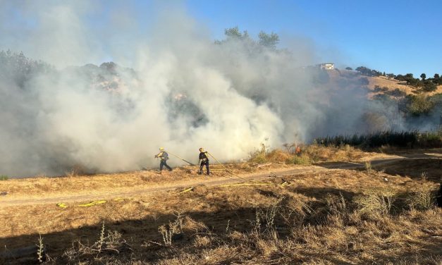 Vegetation fire contained in Salinas Riverbed