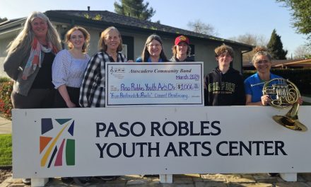 Atascadero Community Band donates $1,006 to Paso Robles Youth Arts Center