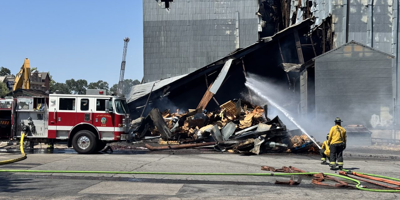 Fire engulfs Templeton Feed and Grain; Community asked to conserve water