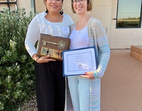 Sayra Celis awarded Key to the District for outstanding volunteerism