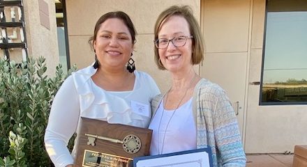Sayra Celis awarded Key to the District for outstanding volunteerism