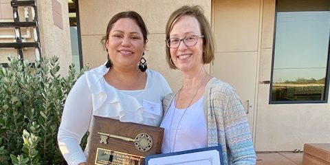 Sayra Celis awarded Key to the District for outstanding volunteerism