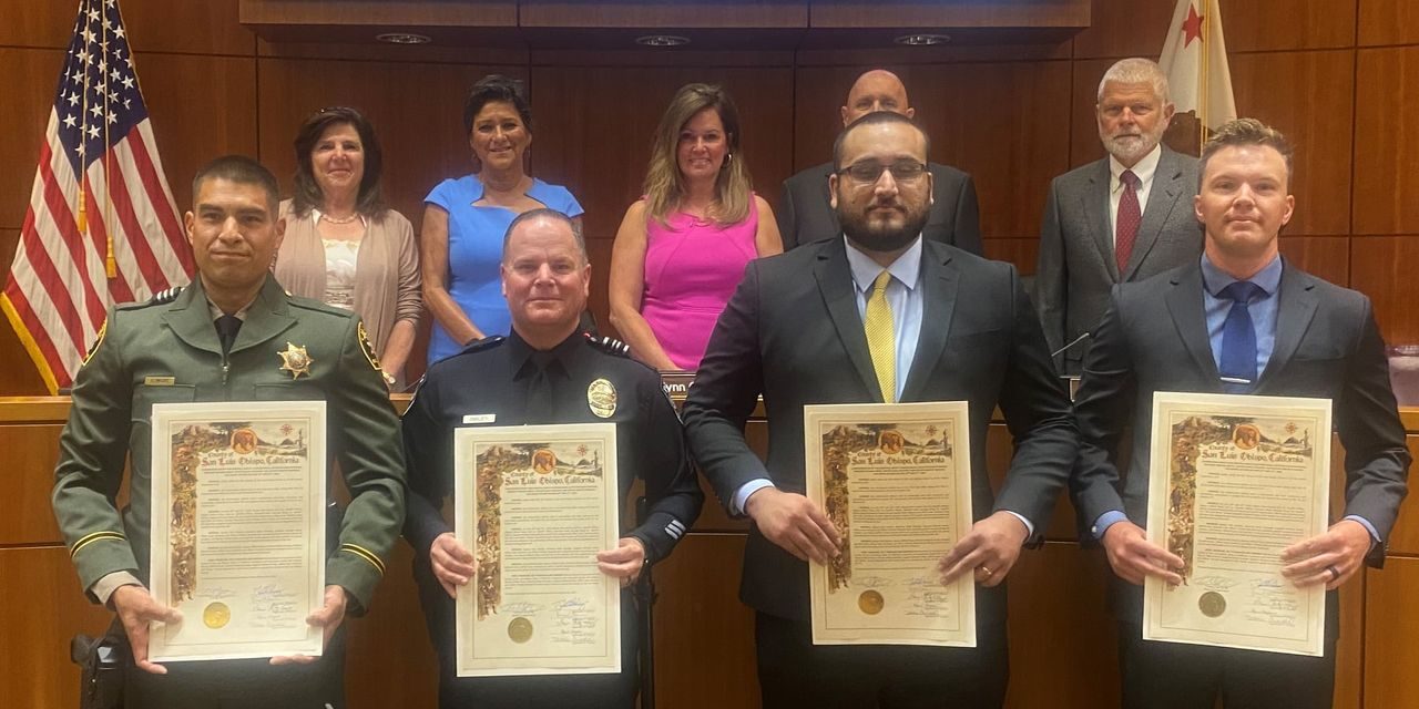 SLO County Supervisors Commendation for Heroic Actions From June 2020