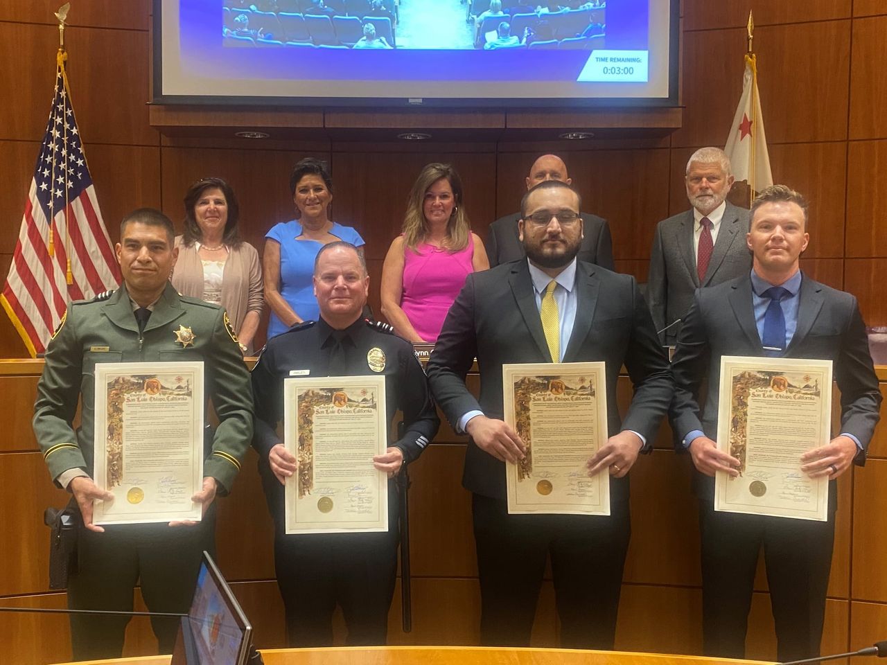 SLO County Supervisors Commendation for Heroic Actions From June 2020