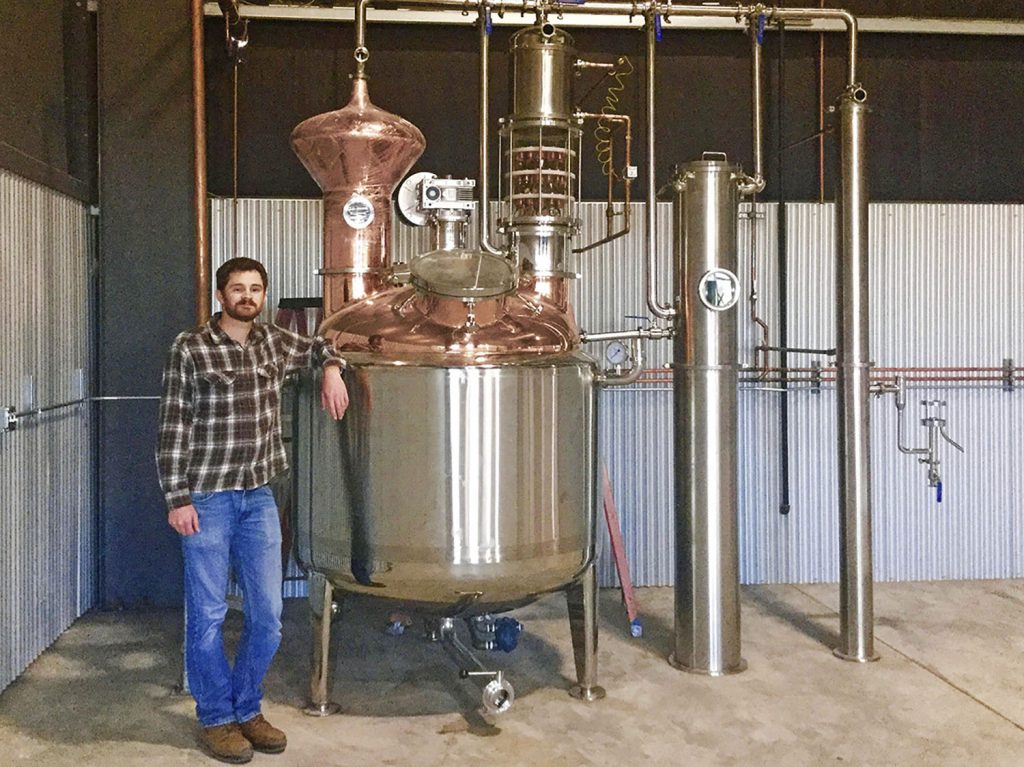 Aaron Bergh posed with Calwises new still