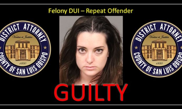 Los Osos Resident Pleads Guilty to Felony DUI