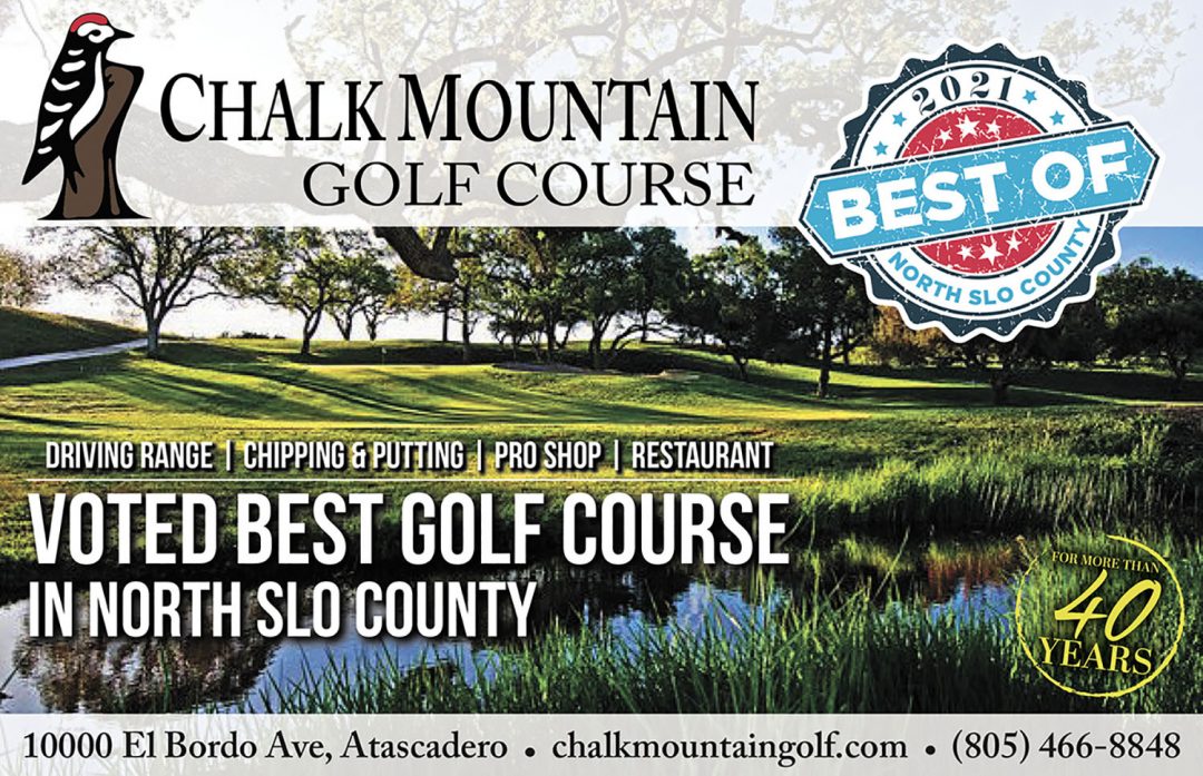 Chalk Mountain Golf Course Voted Best Golf Course • Paso Robles Press