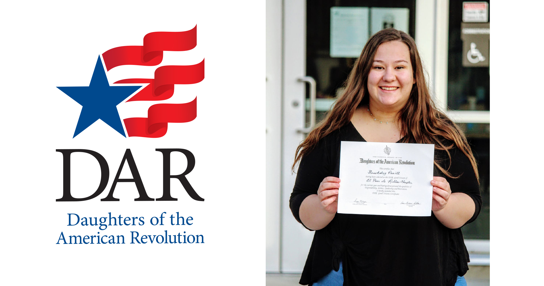 Daughters of the American Revolution Good Citizen Awarded to THS Senior  Brooksley Pruitt • Paso Robles Press