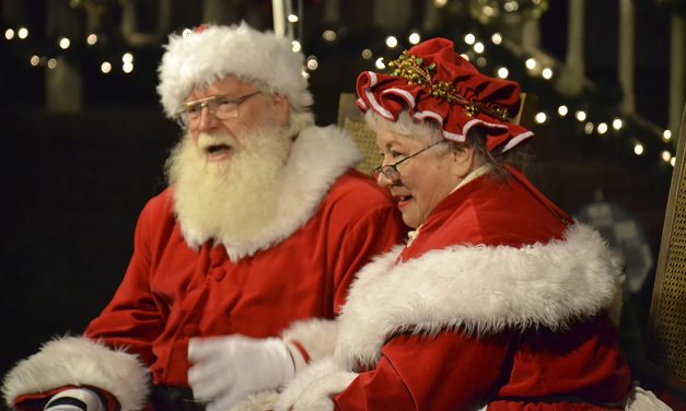 Santa and Mrs. Claus in City Park Holiday House Dec. 6-24