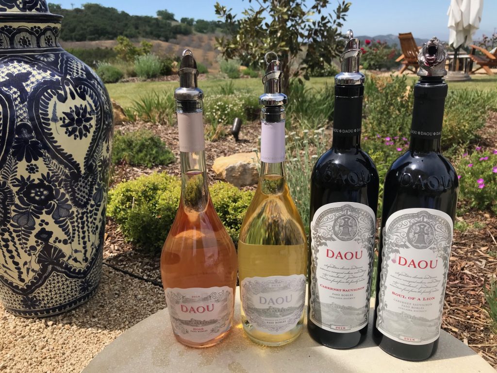 Daou bottles outdoors