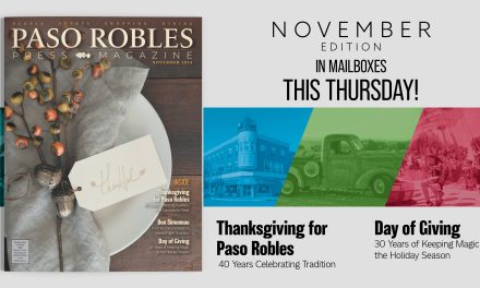 November Issue of Paso Robles Press Magazine in Your Mailbox this Week