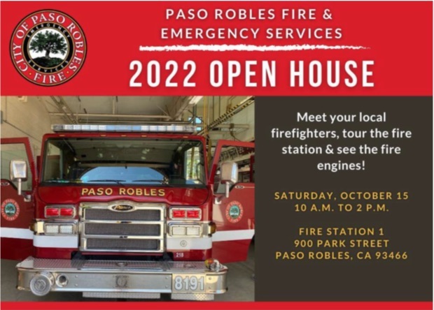 Paso Robles Firefighters Hosting an Open House