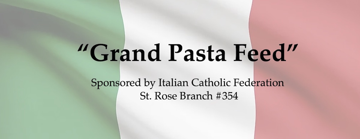 Grand Pasta Feed Returns November 12