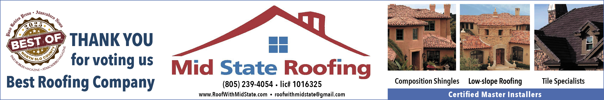 Mid State Roofing Ad