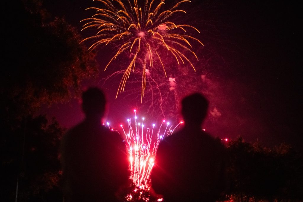 Paso Robles July 4th Celebration Fireworks Vertical Copy