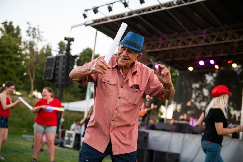 Paso Robles July 4th Celebration Man Dancing at Concert Copy