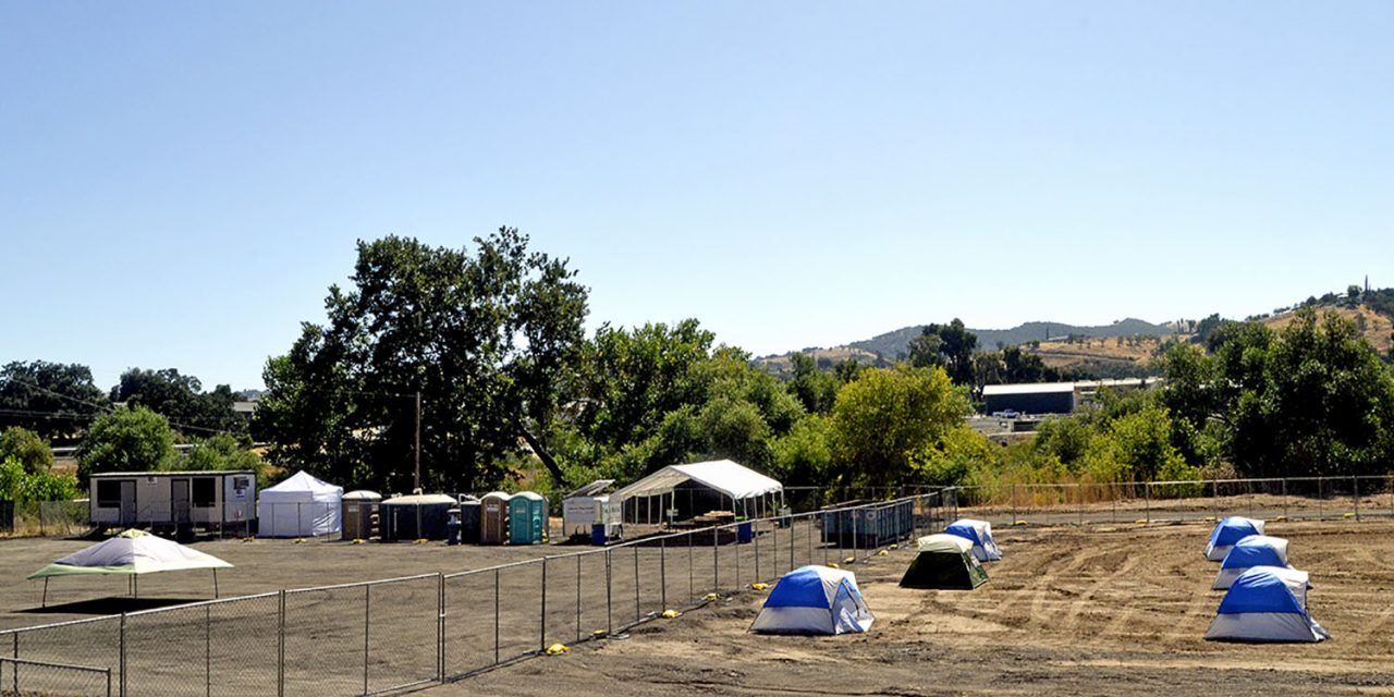 Temporary Camping Area Established for the Homeless in Paso Robles
