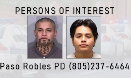 Paso Robles PD Seek Information on Two Persons of Interest in Connection to Fatal Shooting