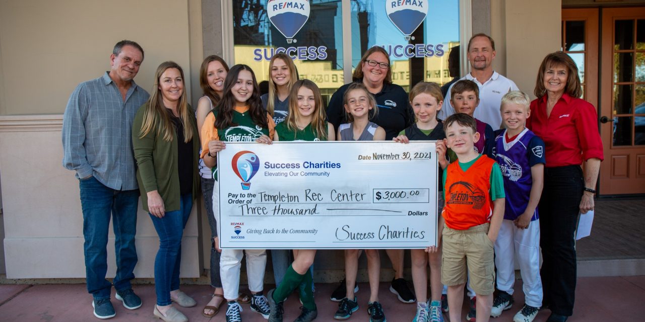 Templeton Recreation’s Youth Basketball Program Receives $3,000 Via RE/MAX Charities