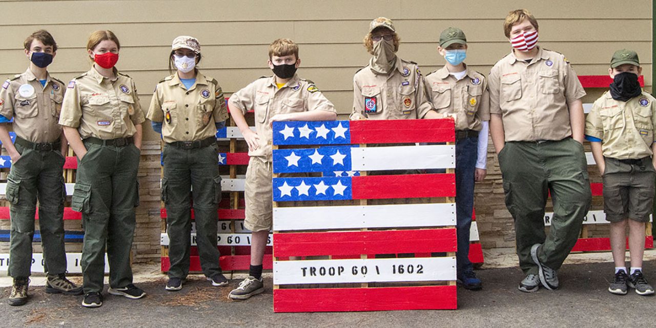 Community Supports Paso Robles Scout Troops by Purchasing Pallet Flags
