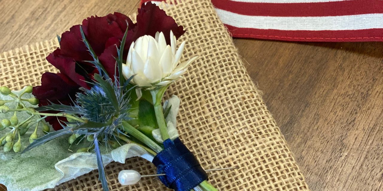 The Floral Parlor honors Veterans with free patriotic boutonnieres for Veterans Day